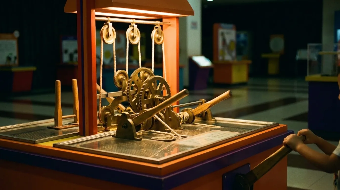 An interactive exhibit inside a science museum