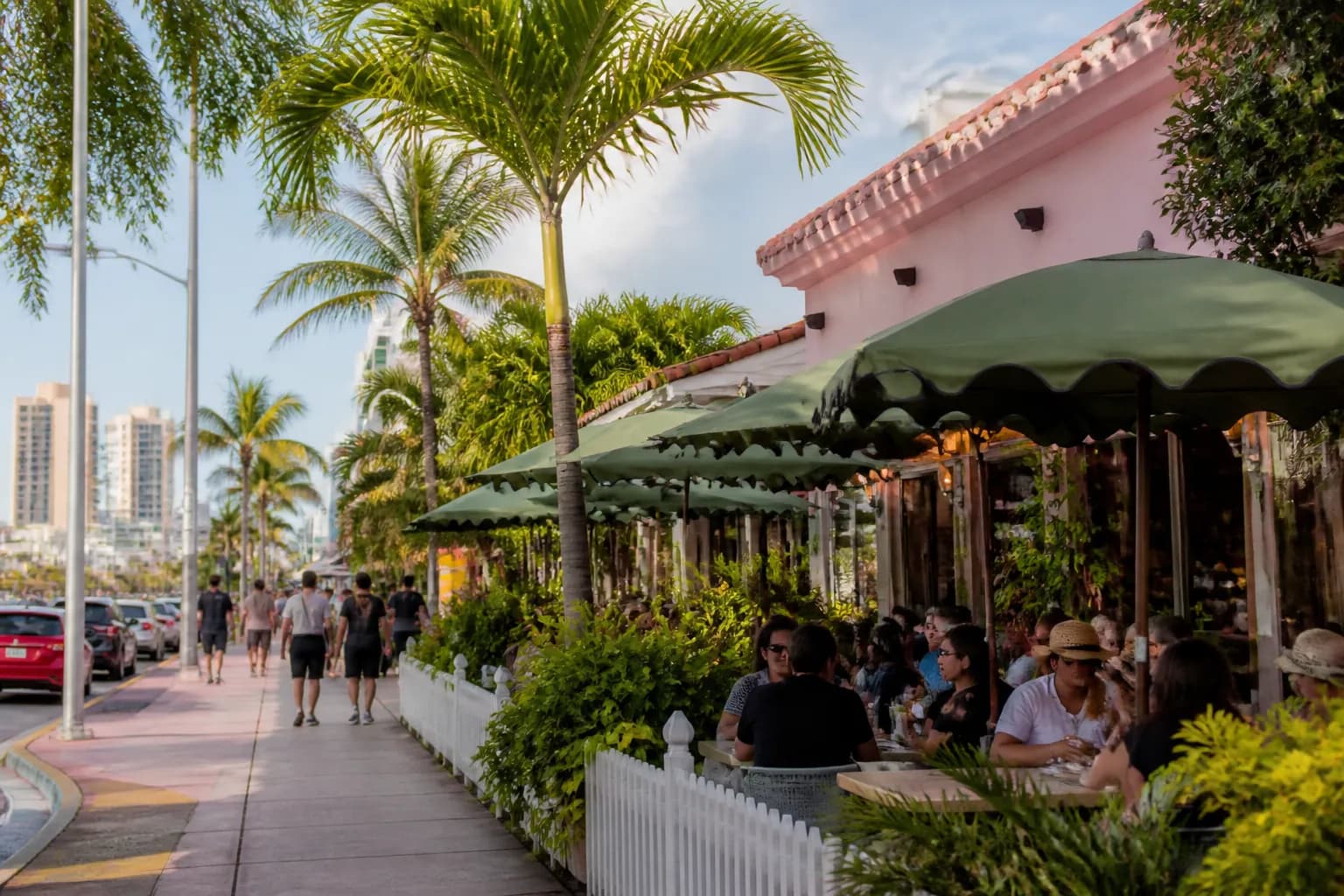 Realistic editorial Miami local-life photograph