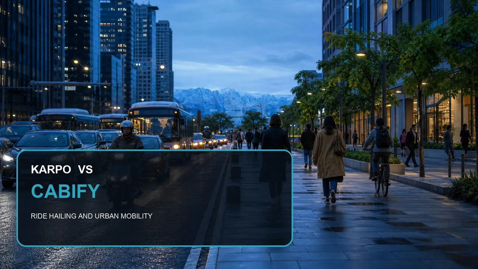 Karpo versus Cabify in a photorealistic editorial comparison.