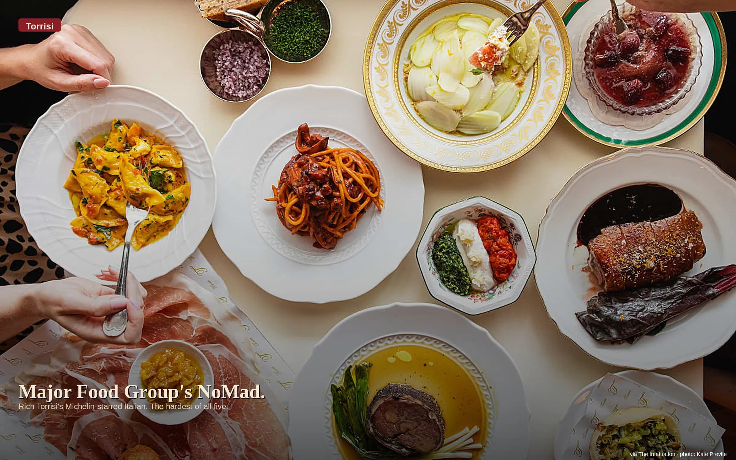 Torrisi — Major Food Group's Michelin-starred NoMad room. Photo via The Infatuation / Kate Previte.