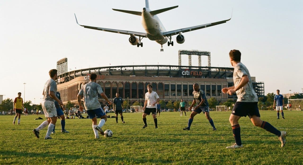 Walking from Corona Park to Flushing Bay Crosses Every LaGuardia Flight Path in Thirty Minutes - cover image