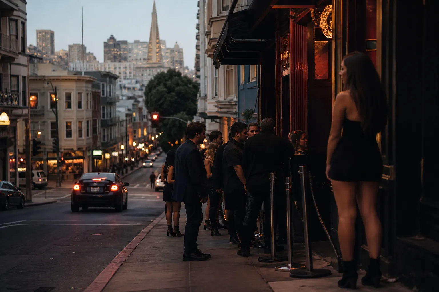 Editorial city scene for sexiest clubs in SF