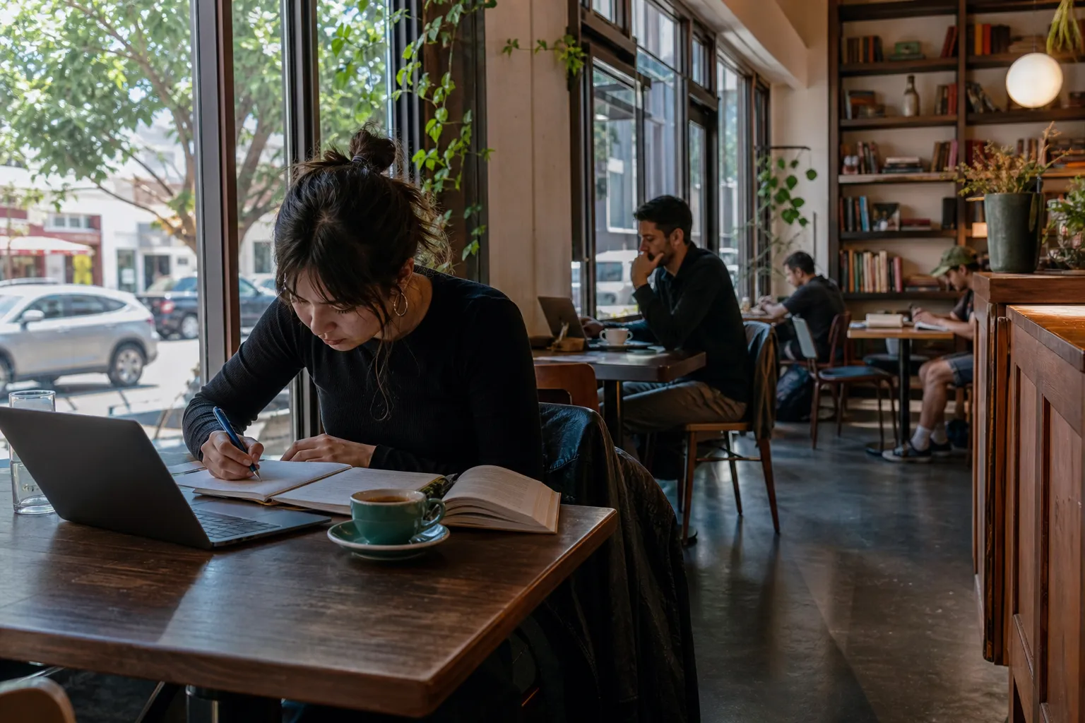 Editorial city scene for best cafes for studying in LA