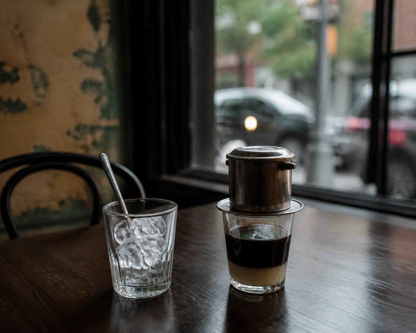 Editorial city scene for vietnamese coffee near me in NYC