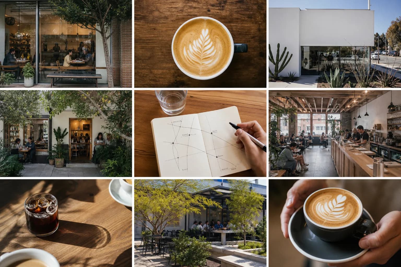 Editorial city scene for best cafes in in LA