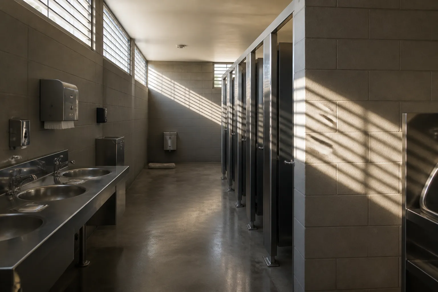 Editorial city scene for public restroom near me in LA