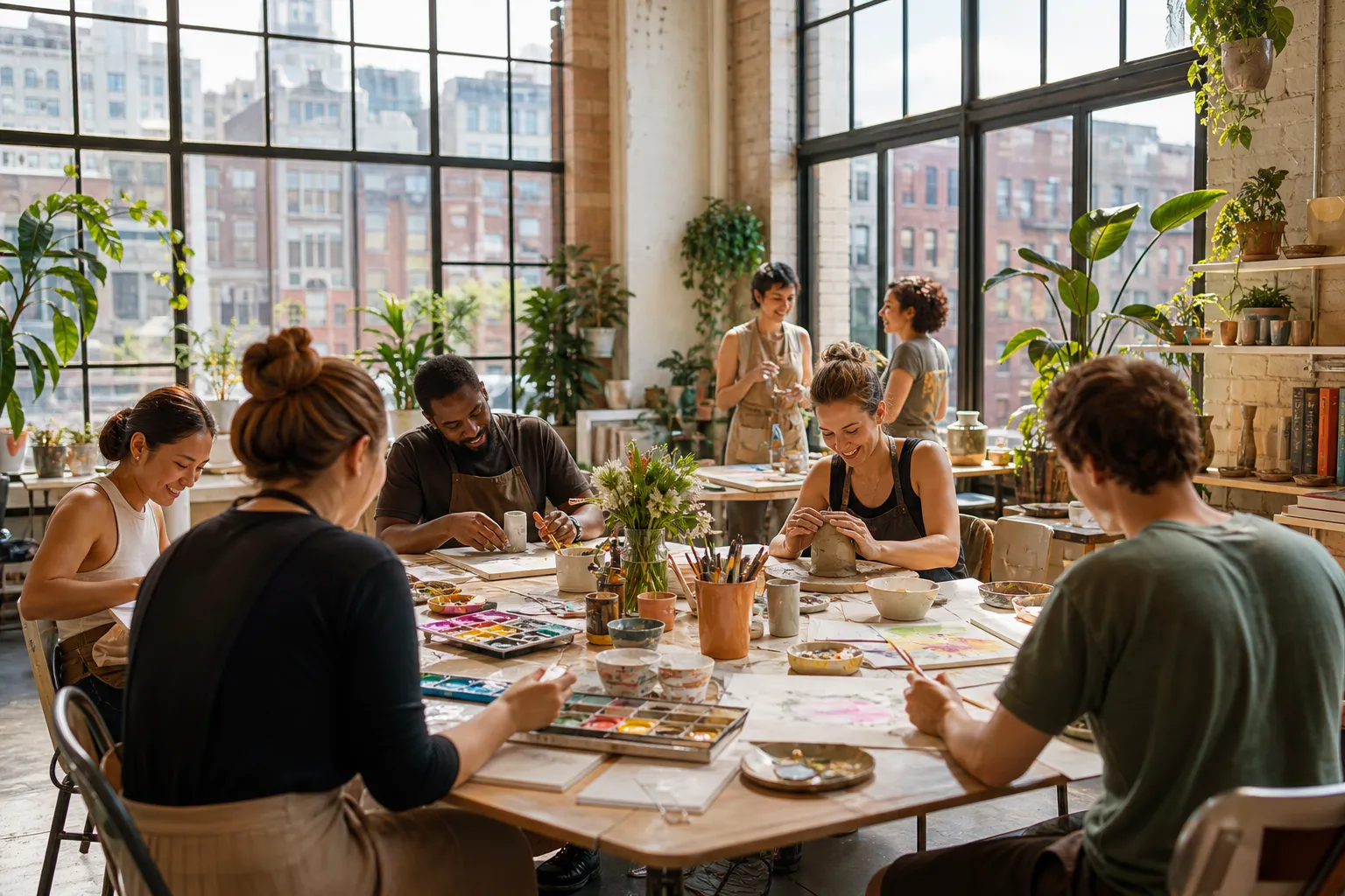 NYC Hands-On Creative Workshops for a Low-Pressure Weekend Reset - bright city guide scene