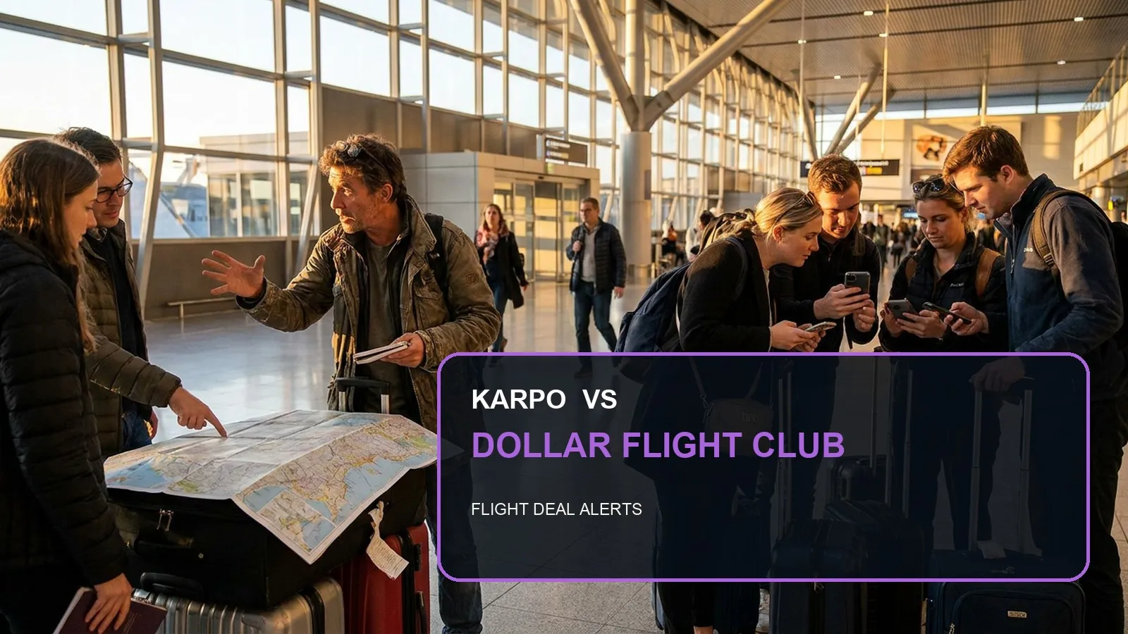 Karpo versus Dollar Flight Club in a photorealistic editorial comparison.