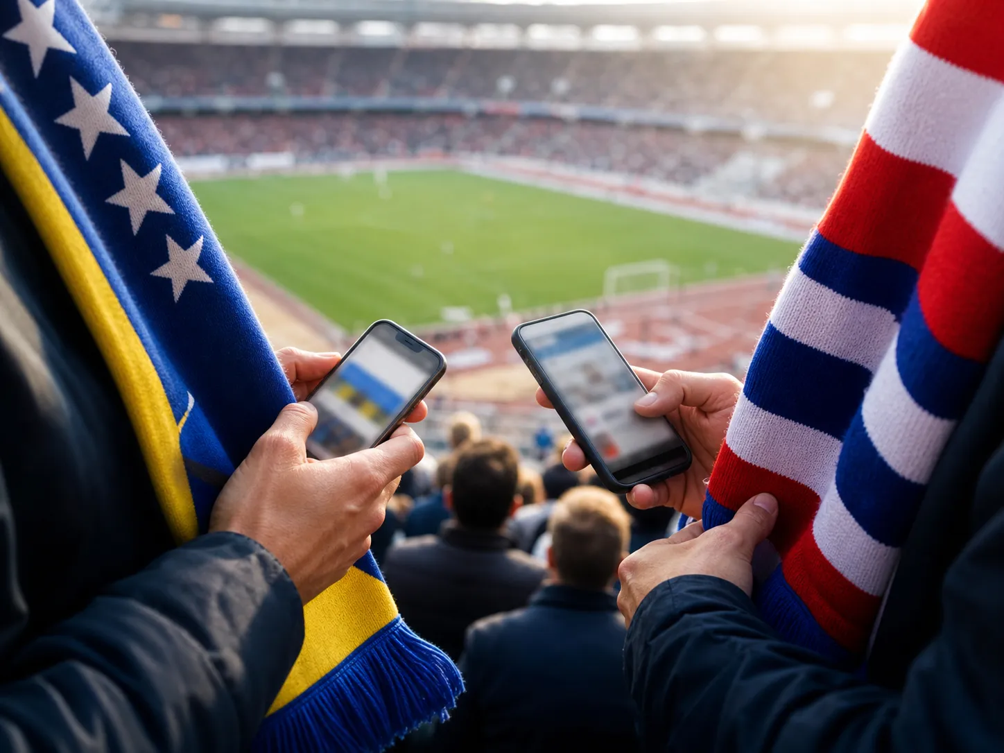 Bright realistic bilingual USA Bosnia World Cup search image