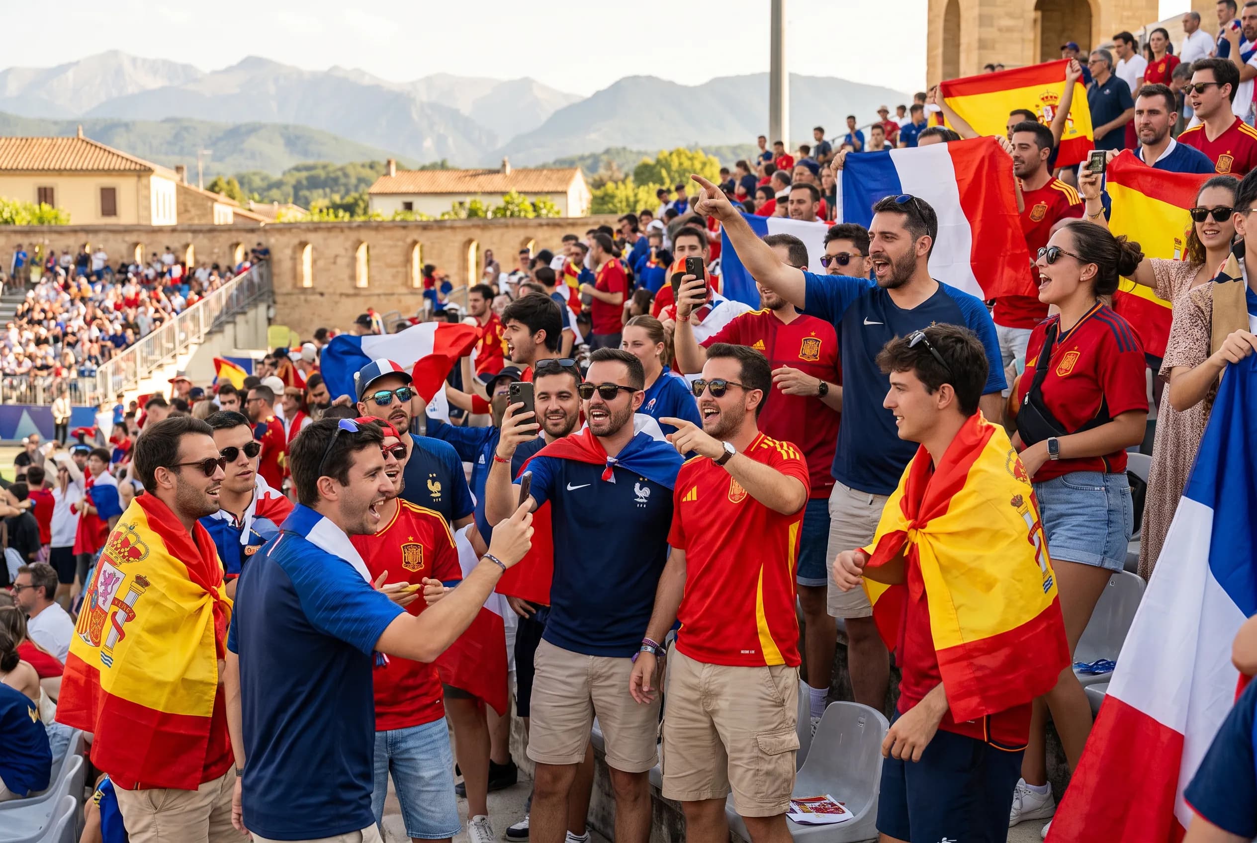 World Cup supporters navigating United States · Canada · Mexico during match day.