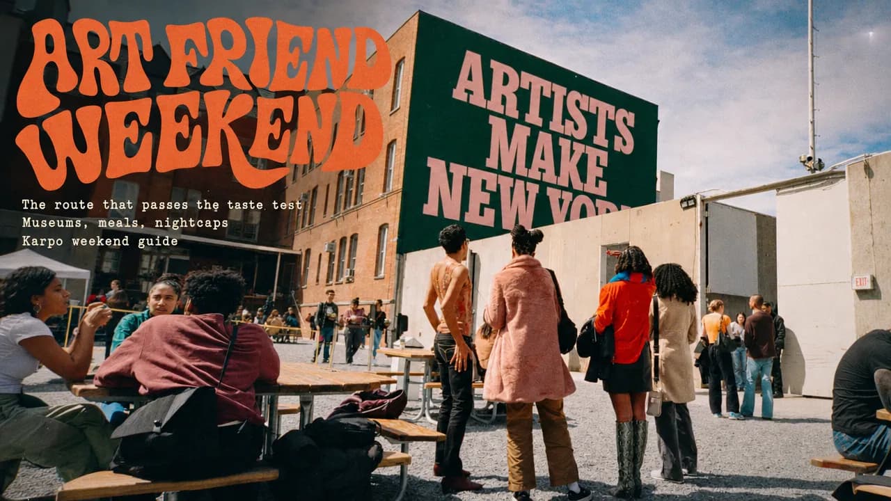 16:9 cover image for Your insufferable art friend is coming for the weekend, styled from a real NYC reference.