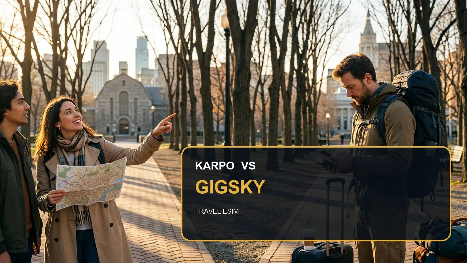 Karpo versus GigSky in a photorealistic editorial comparison.