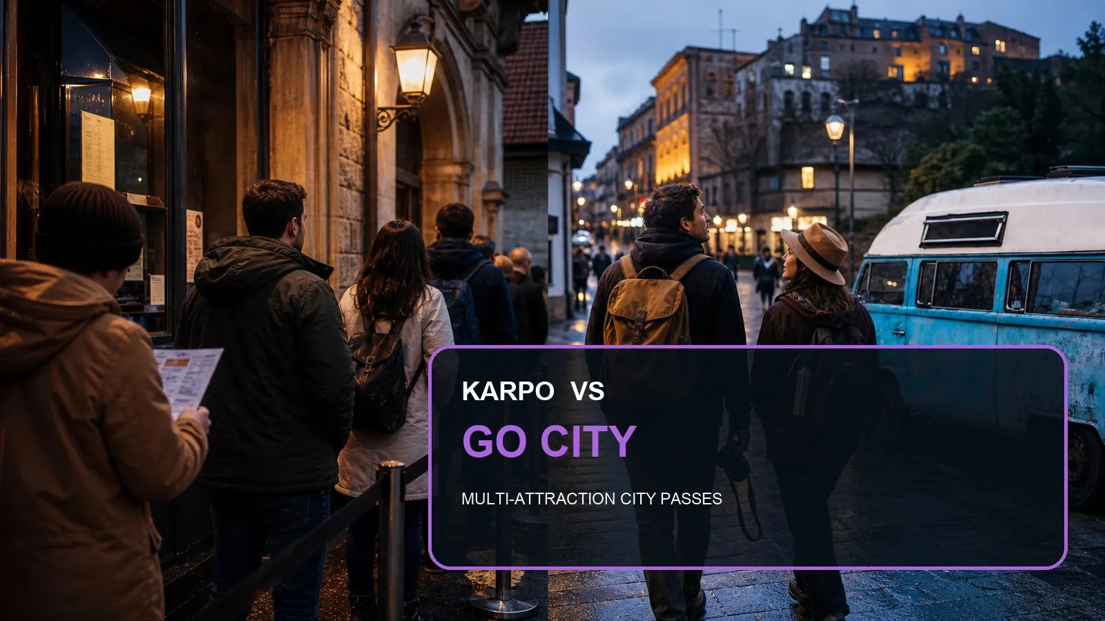 Karpo versus Go City in a photorealistic editorial comparison.