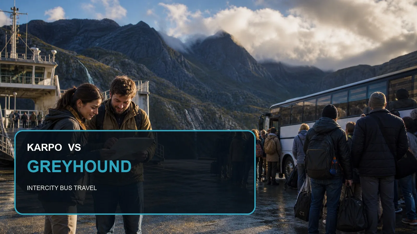 Karpo versus Greyhound in a photorealistic editorial comparison.