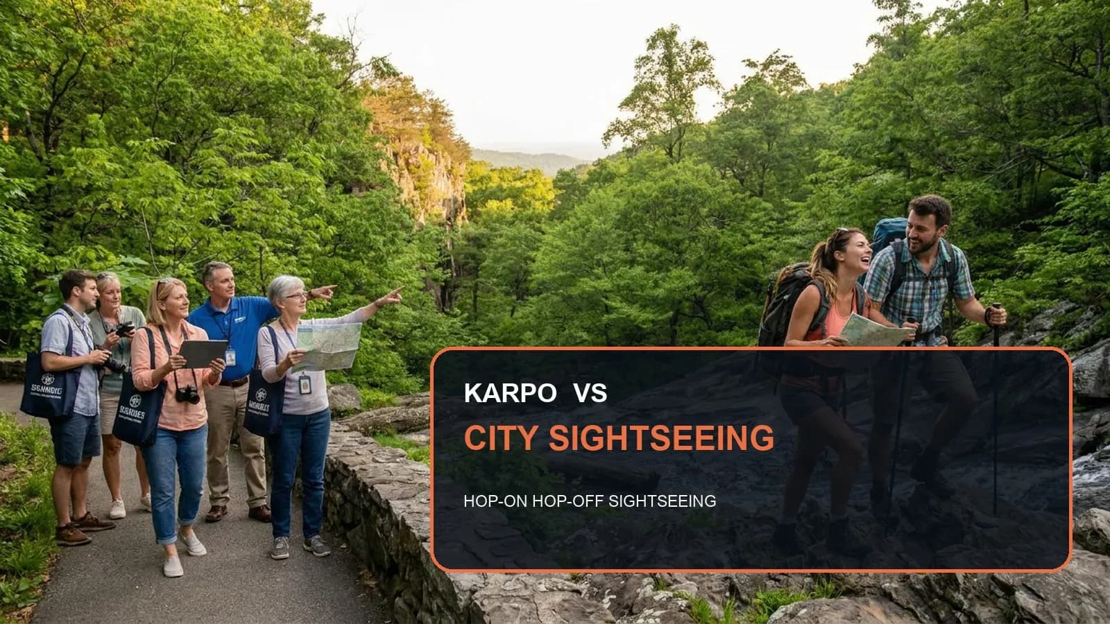Karpo versus City Sightseeing in a photorealistic editorial comparison.