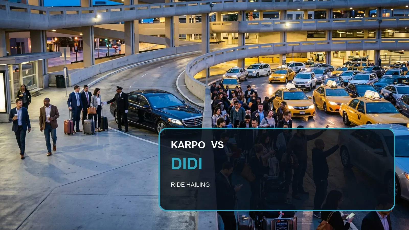 Karpo versus DiDi in a photorealistic editorial comparison.
