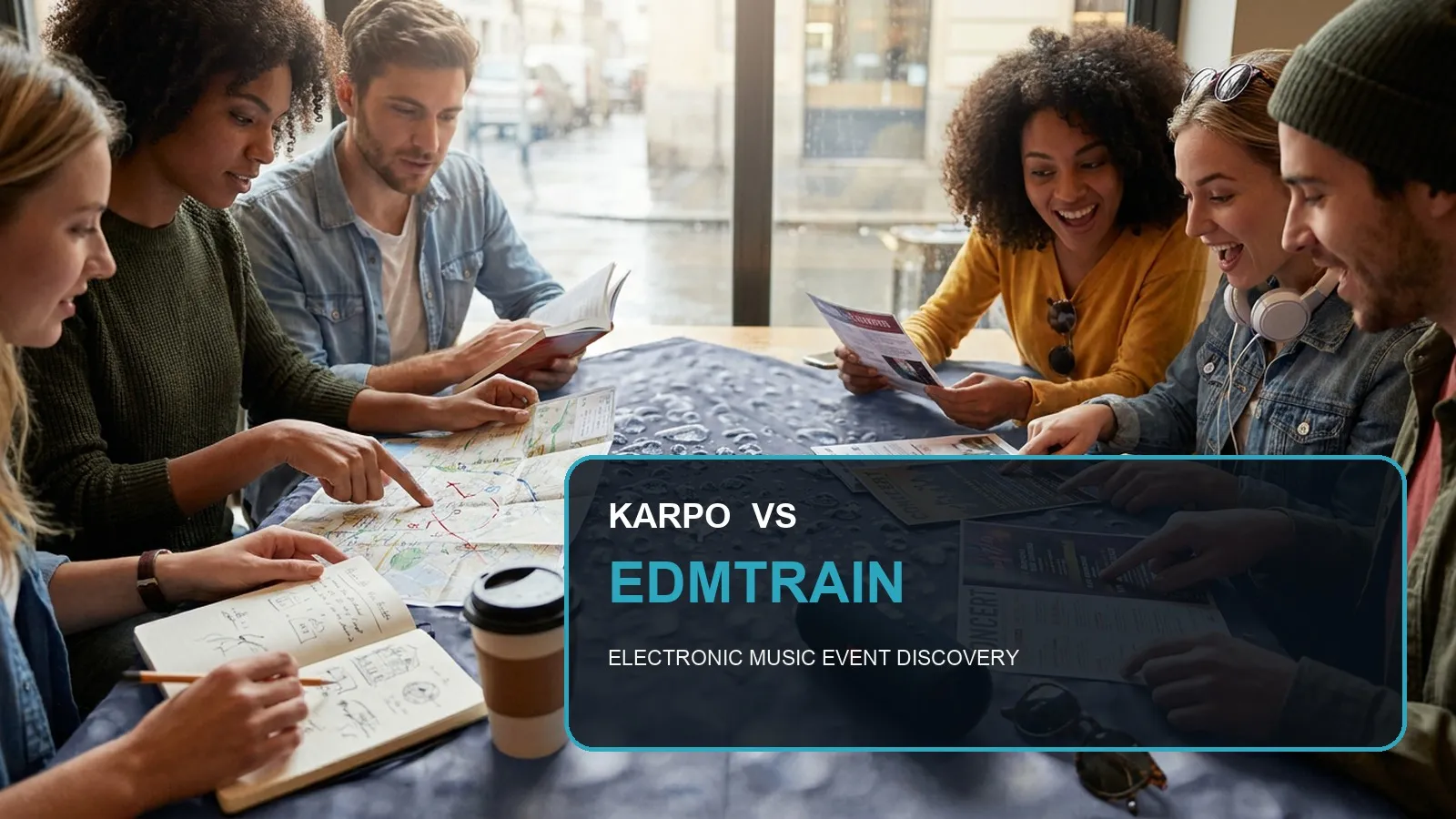 Karpo versus EDMTrain in a photorealistic editorial comparison.