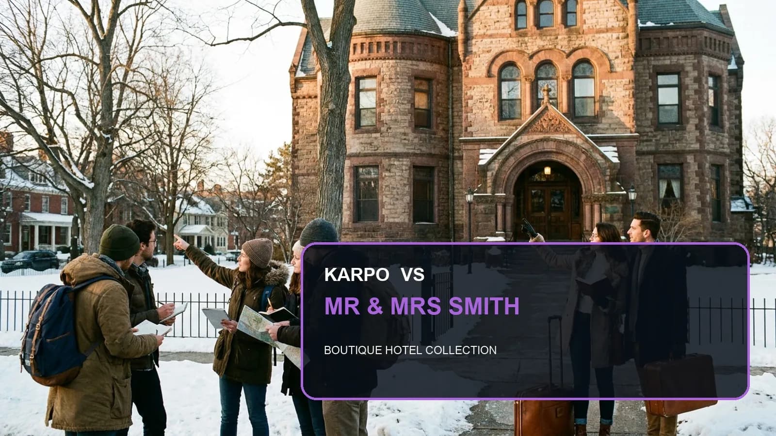 Karpo versus Mr & Mrs Smith in a photorealistic editorial comparison.