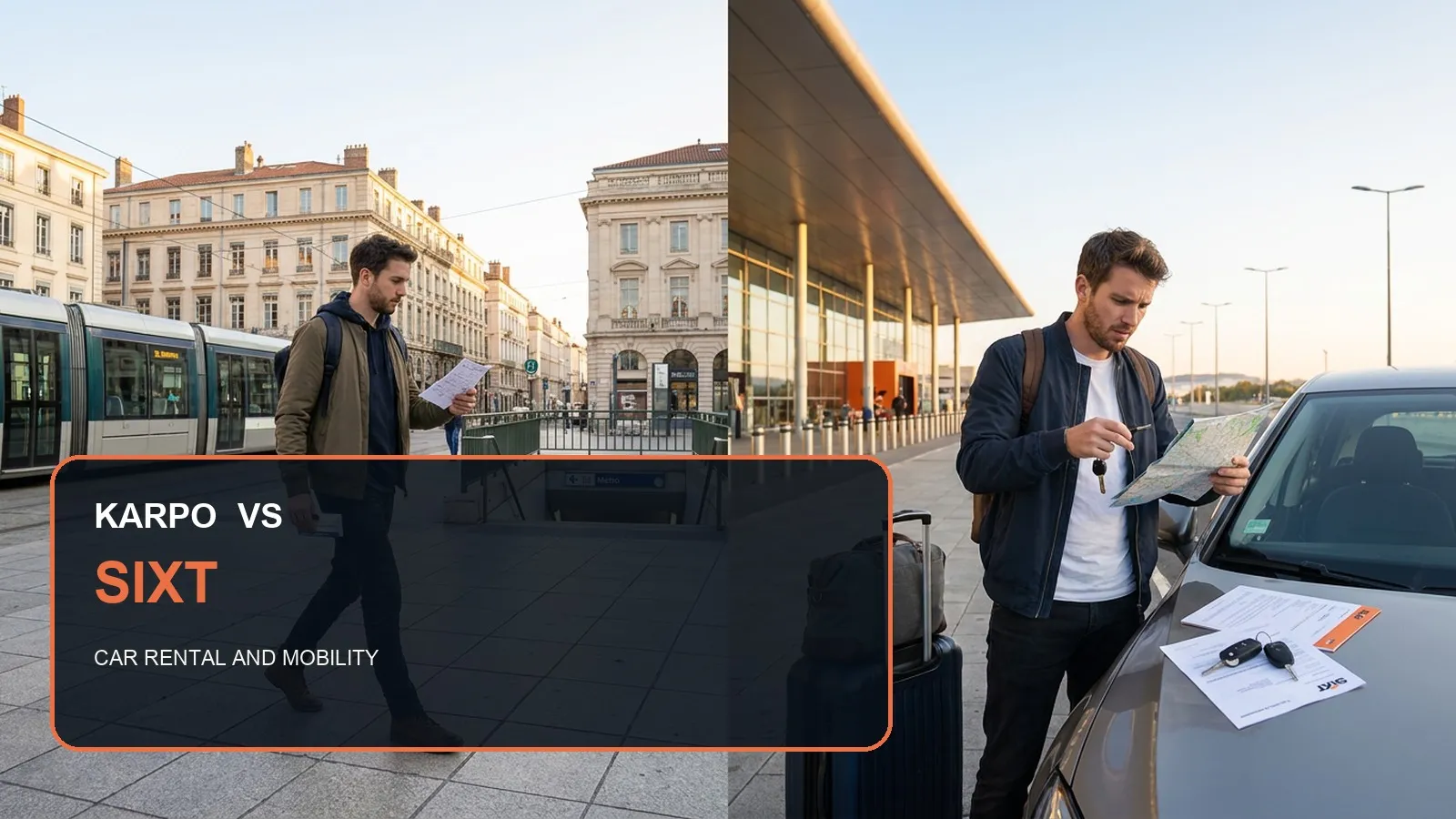 Karpo versus SIXT in a photorealistic editorial comparison.