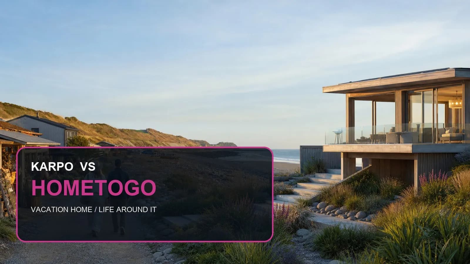 Karpo versus HomeToGo in a photorealistic city travel comparison.