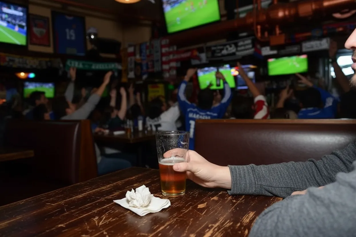 NYC experience scene for Soccer at Banter Bar for Brooklyn Fans Who Need Sound, Not Chaos
