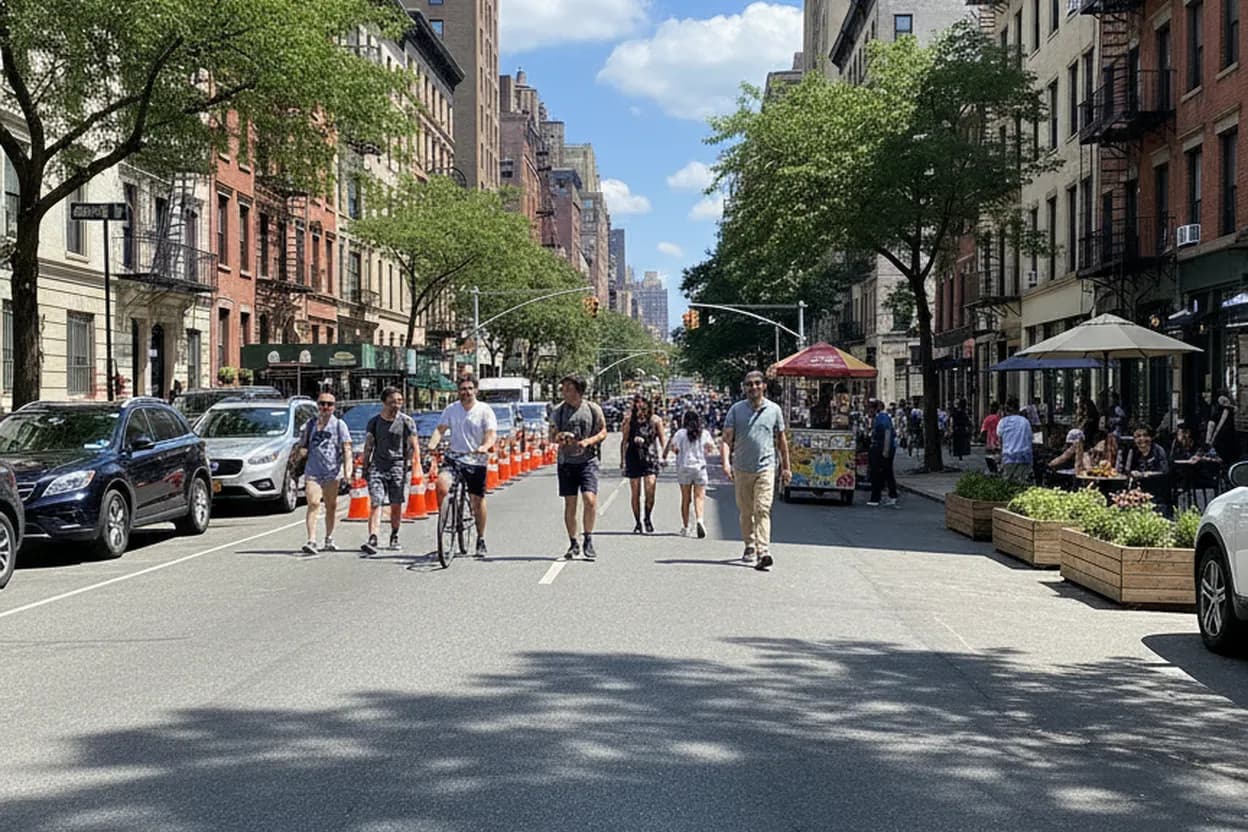 Cover scene for NYC Open Streets as a Free Stroller Route Finder This Summer