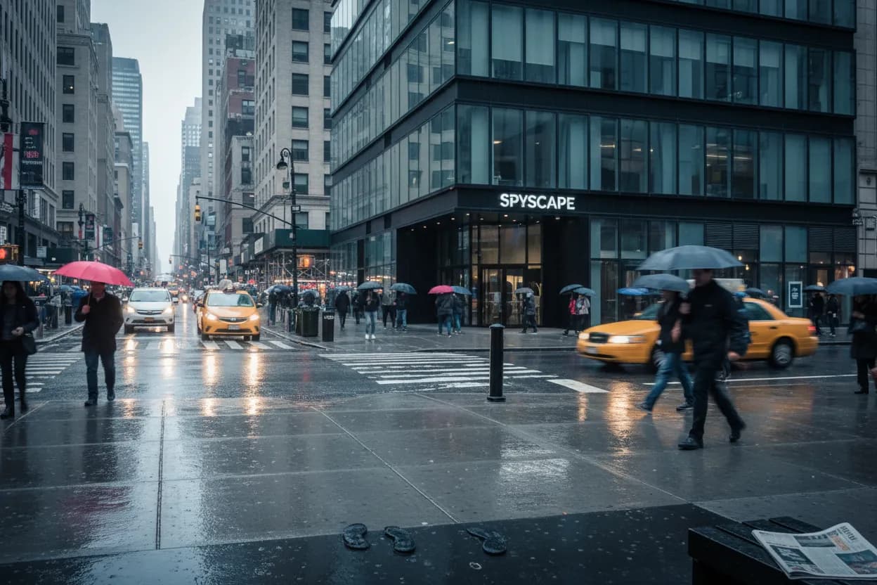 Realistic NYC scene for SPYSCAPE NYC Guide for Rainy-Day Interactive Museum Plans