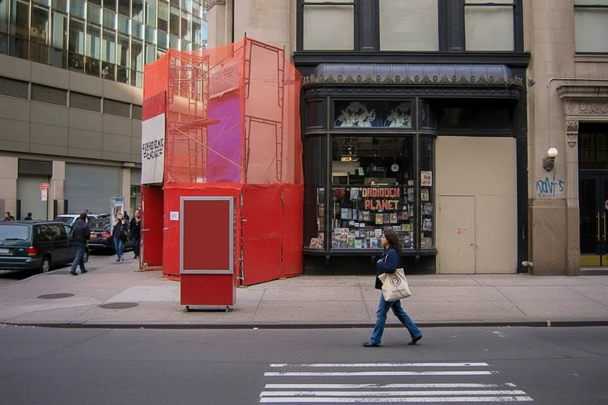 NYC experience scene for The Hunt for Vintage Ghost Rider Comics in NYC Specialty Shops