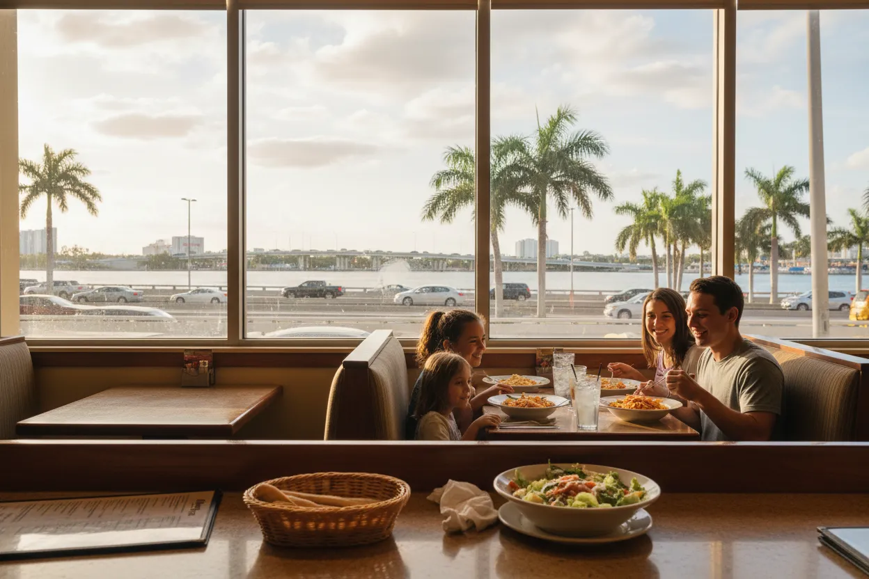 Realistic Miami scene for Miami Olive Garden Guide for Family Dinners and Reservations
