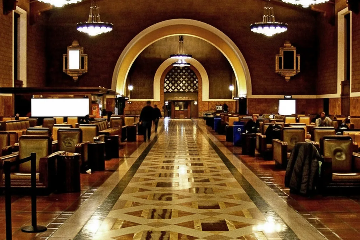 Cover scene for postal worker After Shift Bar Plan Near Union Station LA