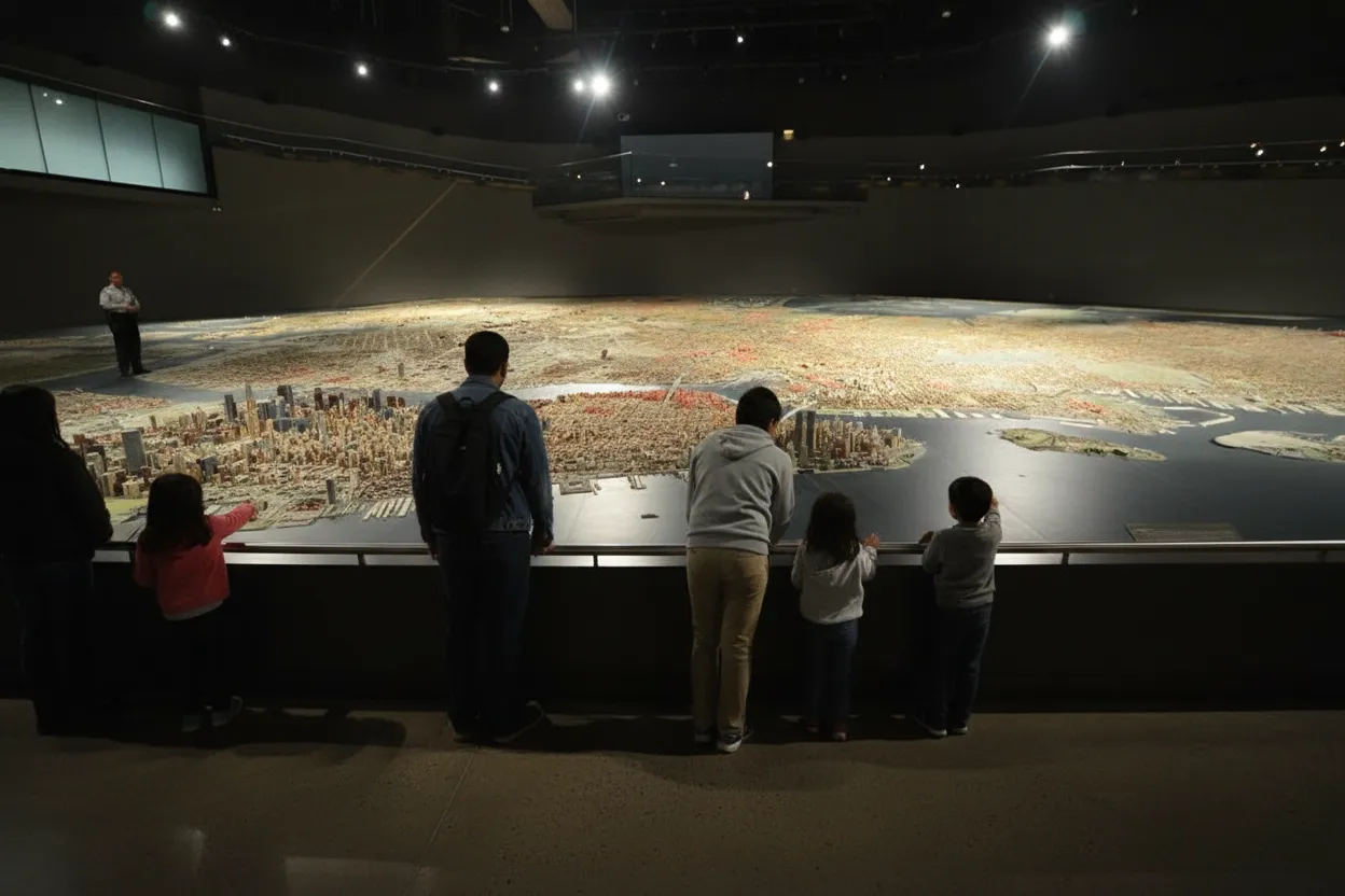 Cover scene for Queens Museum Panorama Hour for Map Nerds Escaping a Stormy Afternoon