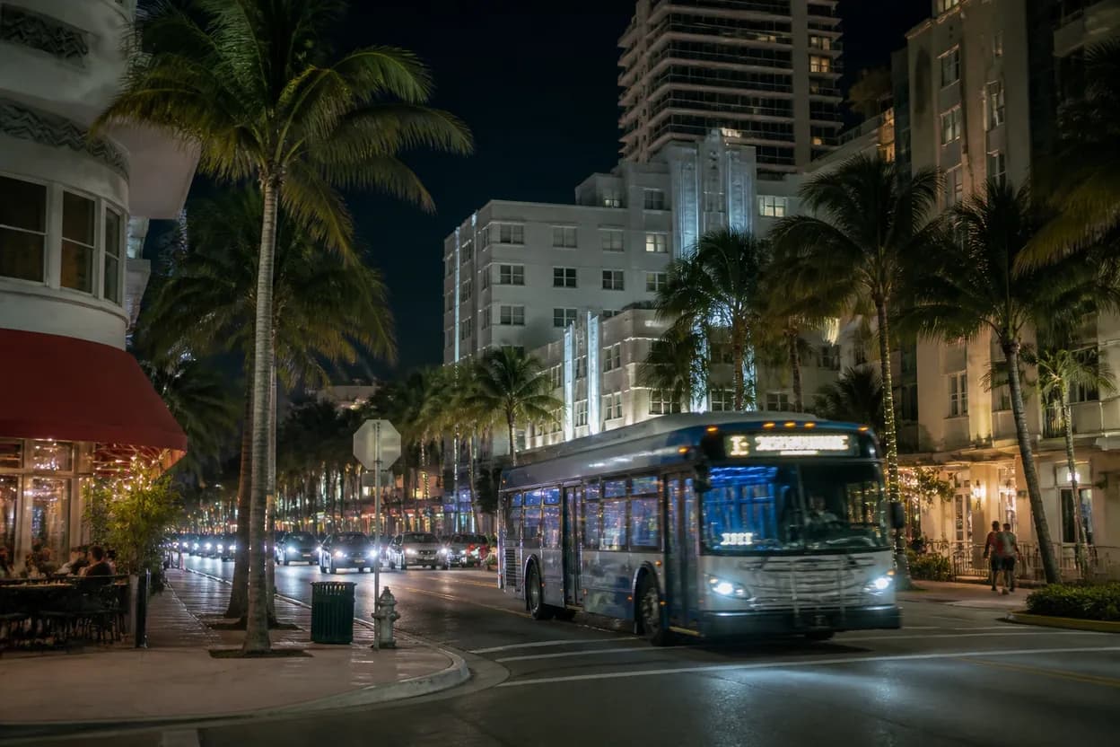 Realistic city scene for harry jowsey: Where Miami Can Talk Without Shouting