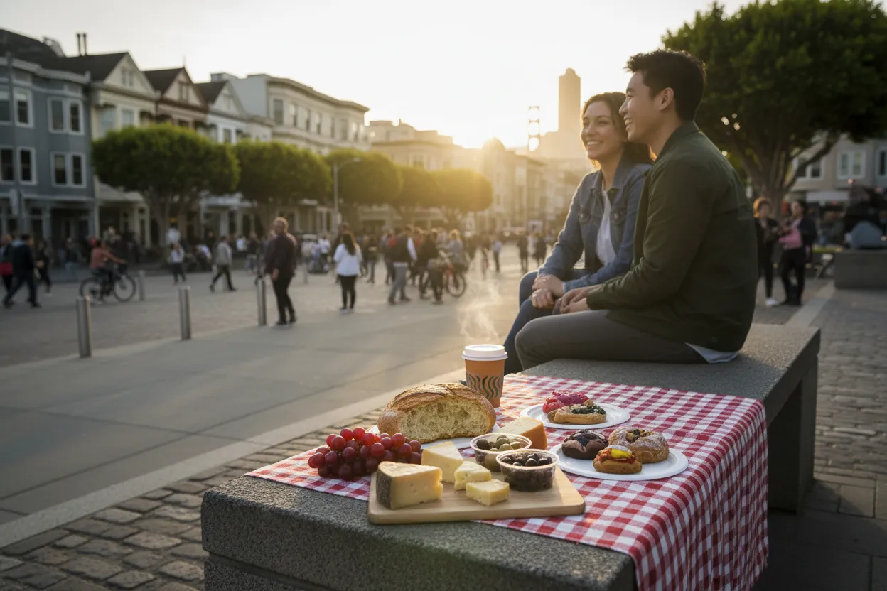 Realistic San Francisco scene for SF Free Events Near Me for Car-Free Weekends