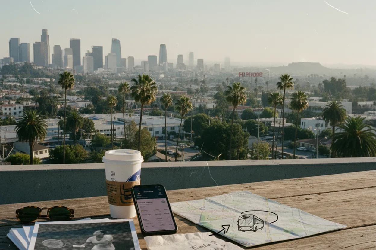 Realistic city scene for alex eala: A Los Angeles Sports and Social Plan
