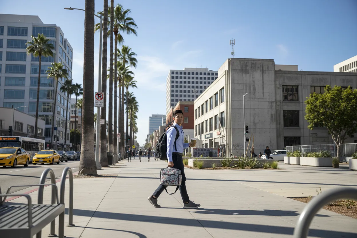 Practical city scene for LA Best Lunch Boxes for Adult Office Days