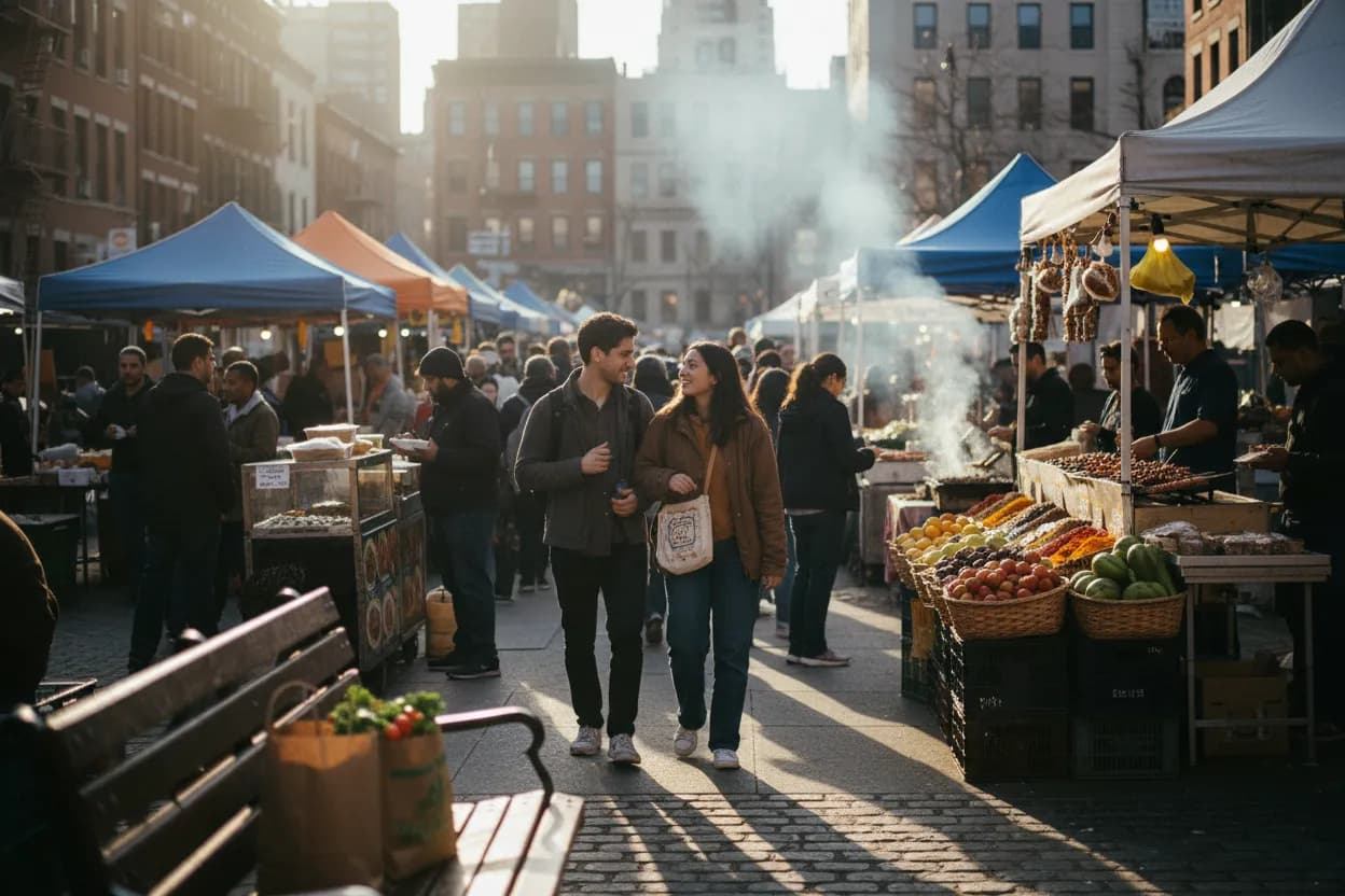 Practical city scene for middle east: A Practical NYC Market Meal Guide