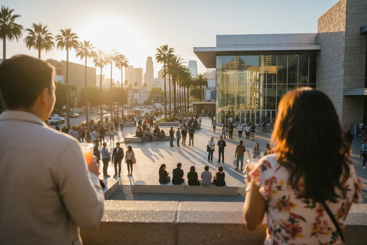 Realistic Los Angeles scene for LA Happy Hour Near Me Before Shows and Screenings
