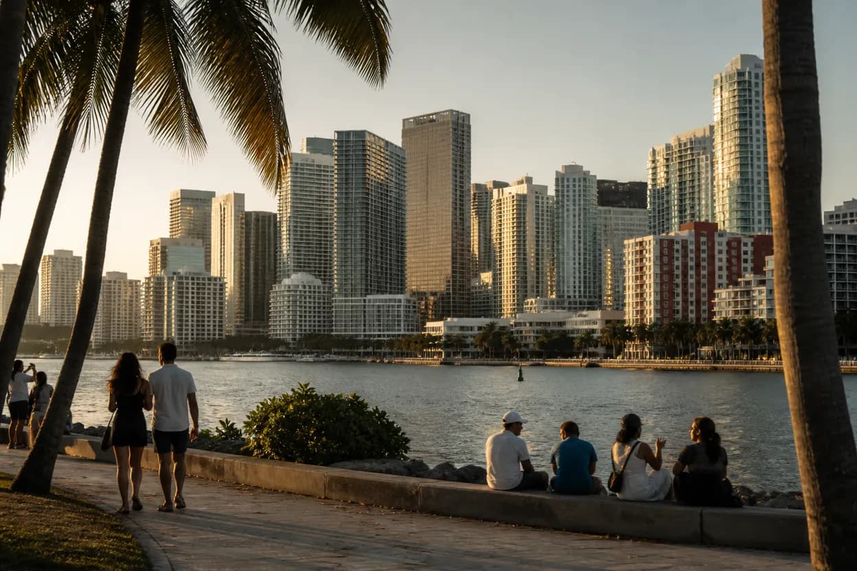 Realistic city scene for leagues cup: Where Miami Fans Can Watch Together