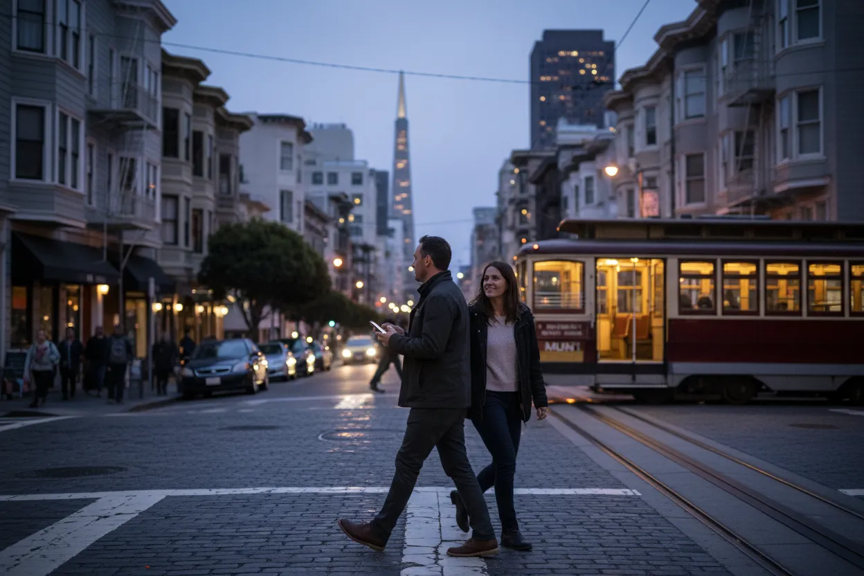 Practical city scene for nicholas hoult: Where San Francisco Can Talk Without Shouting