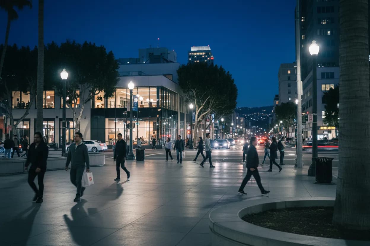 Realistic Los Angeles scene for LA Chick-fil-A Guide for Breakfast and Quick Lunch Runs