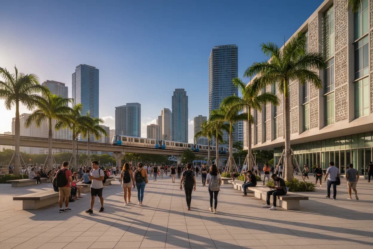 Realistic city scene for national security: The Miami Source-Checking Route