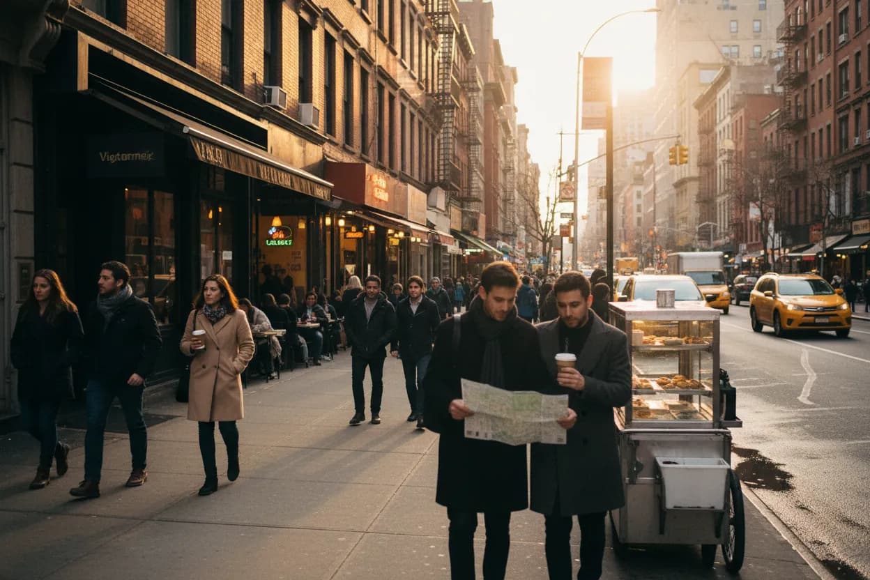 Realistic NYC scene for Best Vietnamese Food in NYC for First-Time Visitors