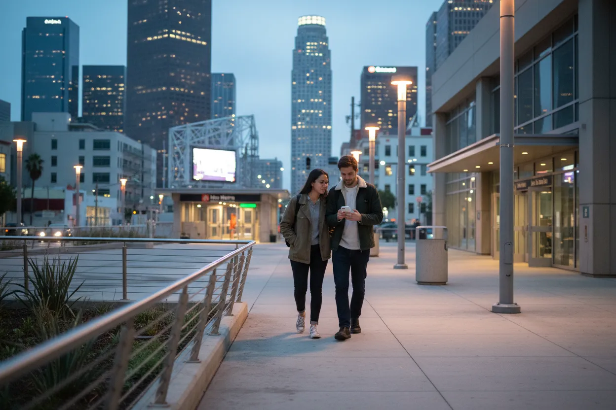 Practical city scene for LA IMAX Guide for 70mm Movie Fans