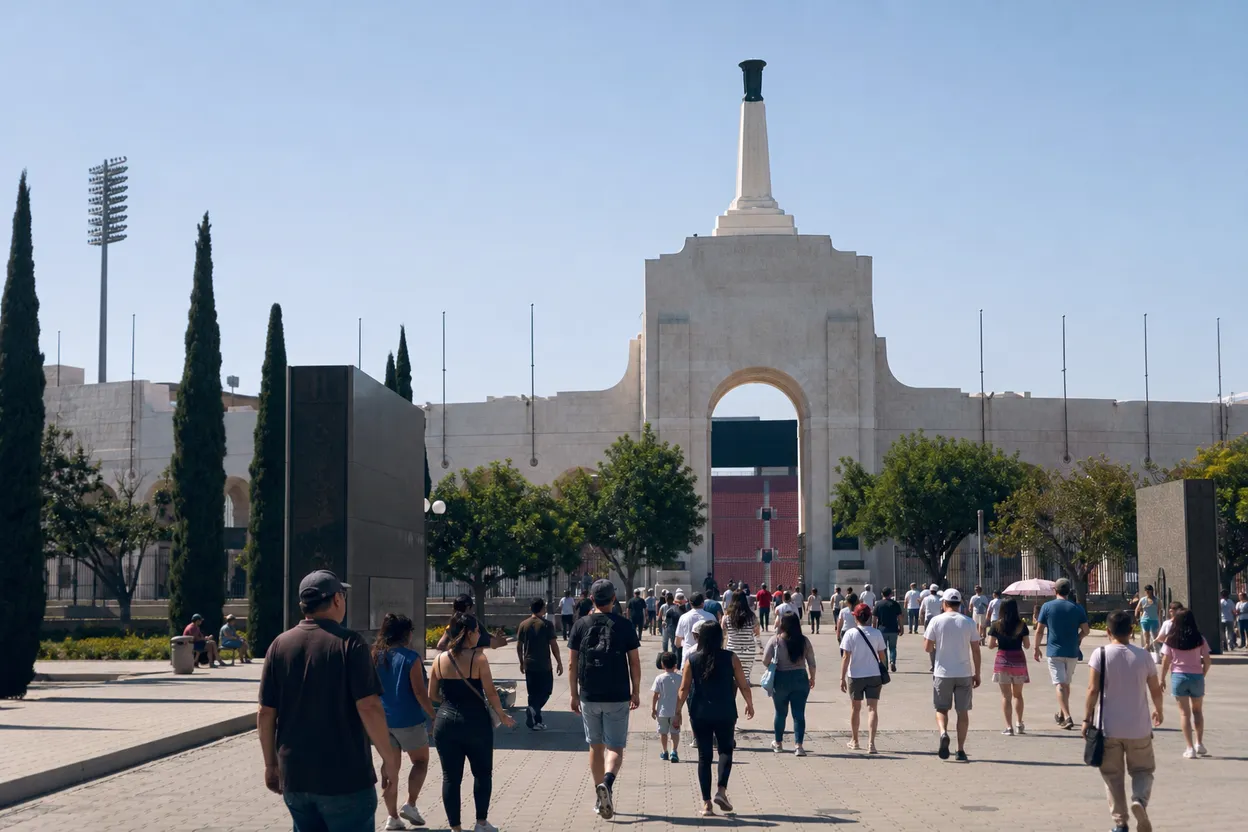 Los Angeles experience scene for Use hall of fame game score for an LA Coliseum Walk