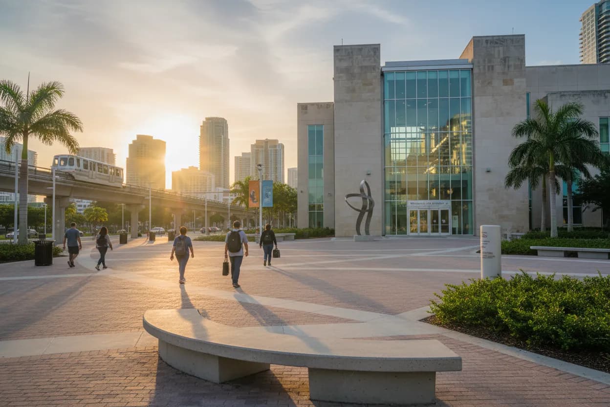 Realistic city scene for brandon clarke: A Miami Learning and Research Route