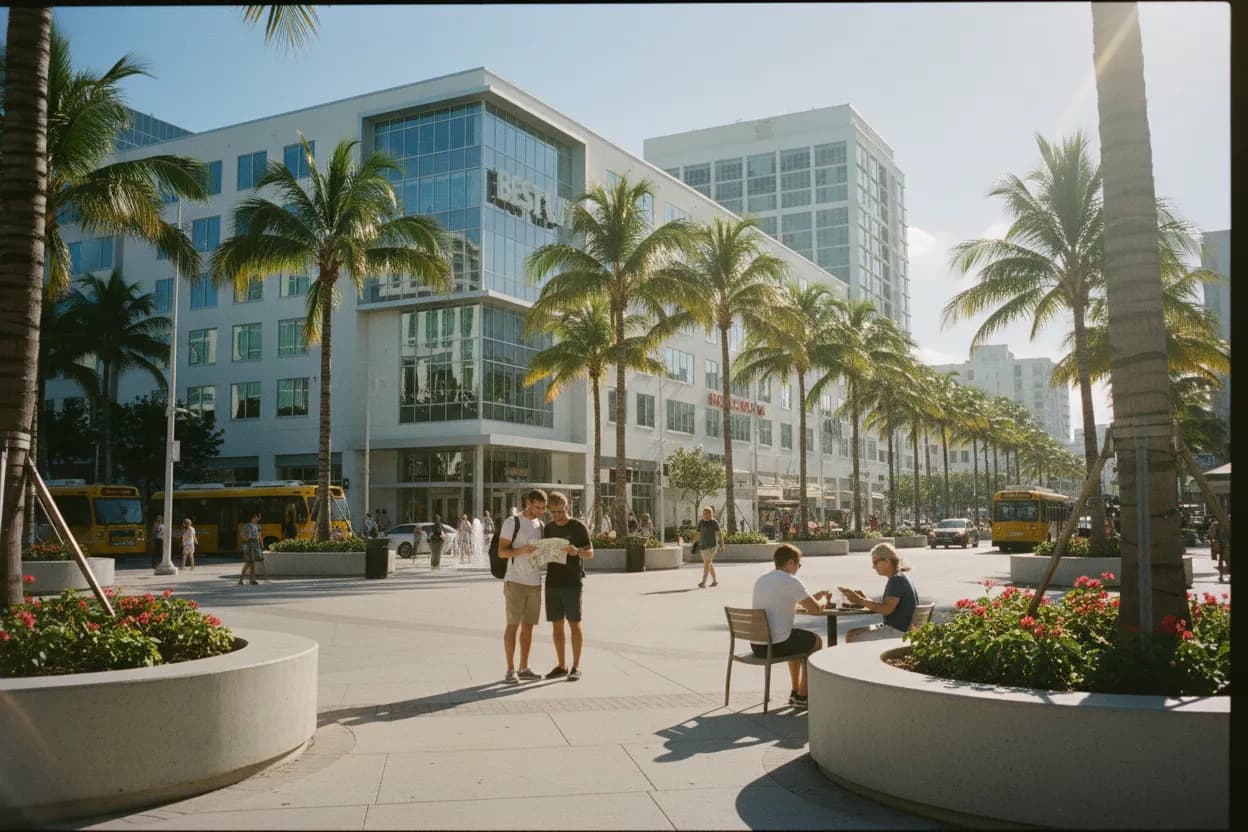 Realistic Miami scene for Miami Best Buy Near Me for Travel Tech Fixes