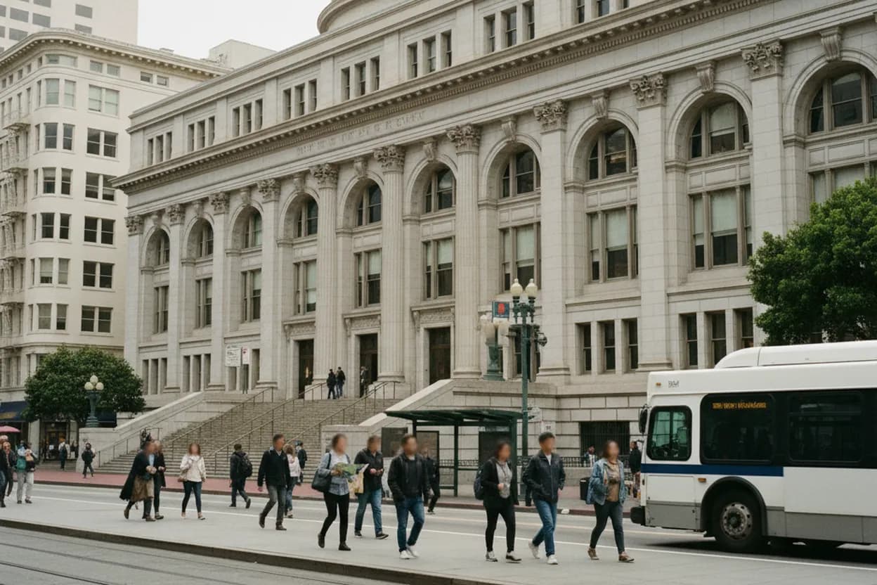 San Francisco experience scene for nbc news Media Literacy Lab at SF Main Library