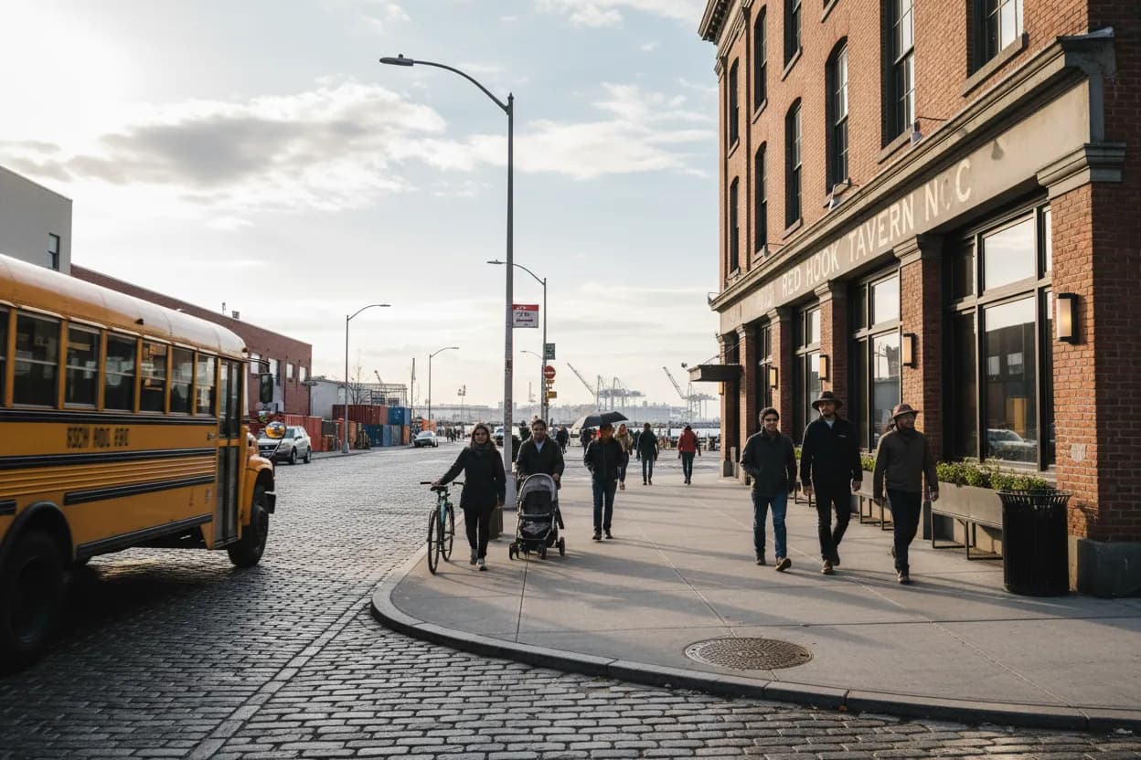 Realistic NYC scene for Red Hook Tavern NYC Guide for Burger-First Dinner Plans