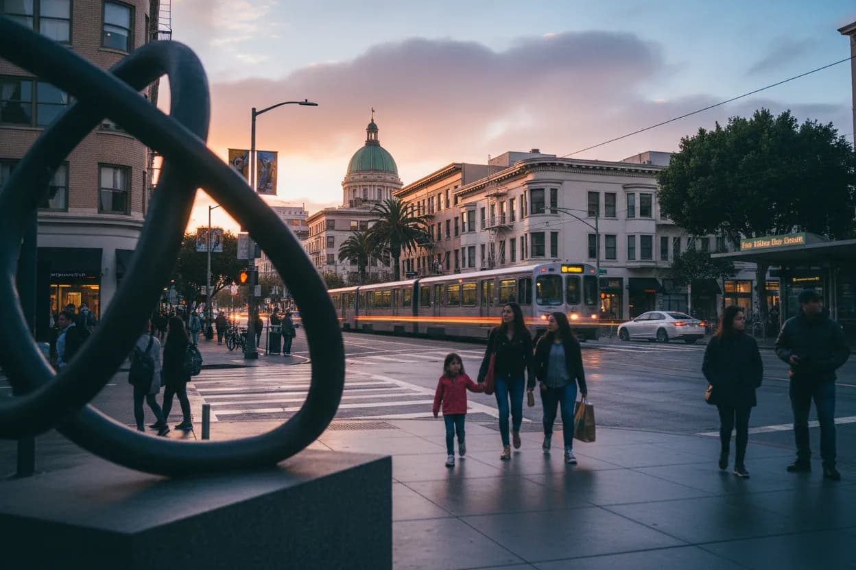 Realistic San Francisco scene for SF Olive Garden Near Me for Family Chain Dining
