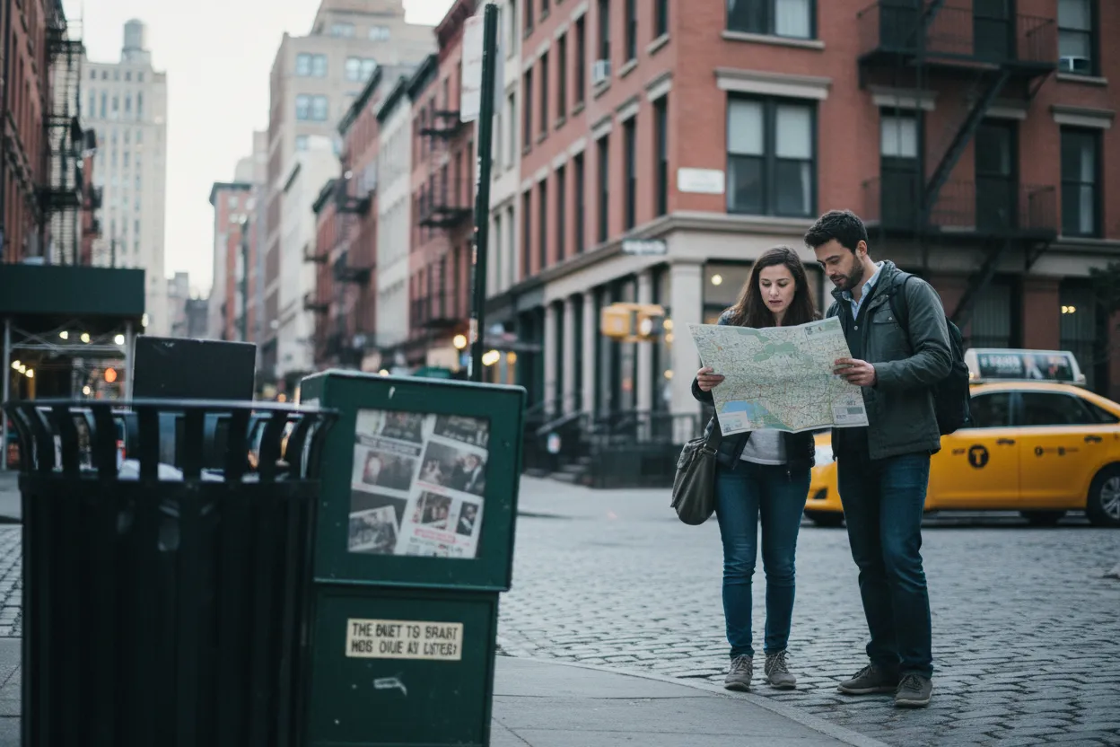 Practical city scene for New York Map Guide for Neighborhood-First Trip Planning